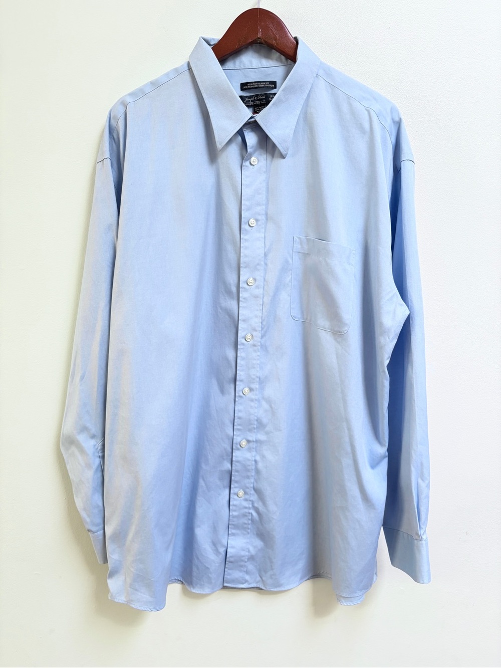 Joseph & Feiss Light Blue Men's Dress Shirt Classic Fit Tall 18 1/2 36/37